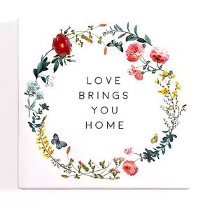 NWT Love Brings You Home Canvas Art Print